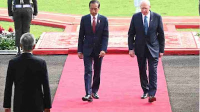 Presiden Jokowi Sambut Kunjungan Kenegaraan Gubernur Jenderal Australia di Istana Bogor