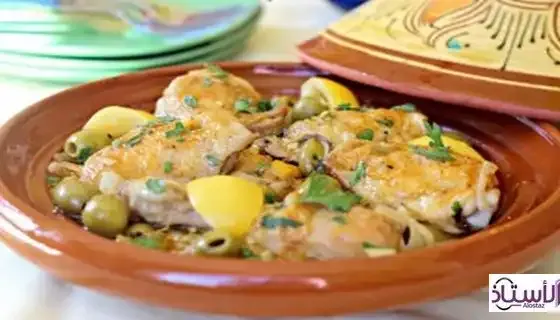 Chicken-tagine-with-cheese-sauce-and-olives-from-the-Algerian-kitchen