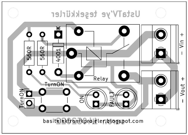 Röleli kısa devre koruması, kısa devre koruma devresi, kısa devre koruması, short circuit protector