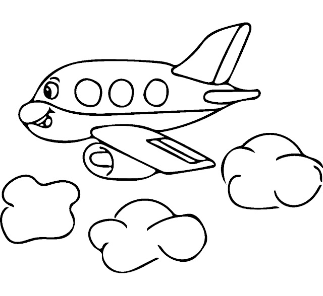 Desenhos de Aviões Para colorir e Imprimir