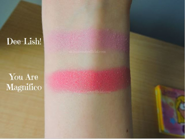 Swatches of Pressed Powder Blushes in Dee-Lish & You Are Magnifico
