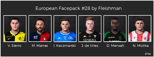 European Facepack #28 For eFootball PES 2021