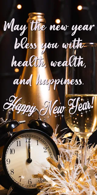 May the new year bless you with health, wealth, and happiness.