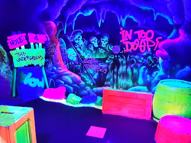 Graffiti Pirate indoor UV glow-in-the-dark Crazy Golf in Blackpool