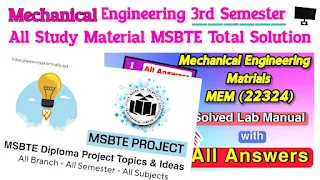 Mechanical Engineering 3rd Semester Study Material MSBTE Total Solution