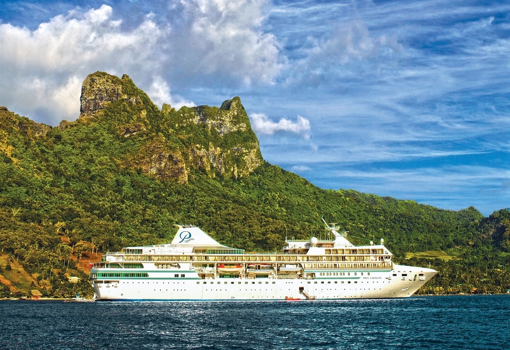 PONANT CRUISE LE PAUL GAUGUIN SHIP IN SOUTH PACIFIC