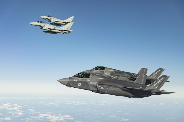 RAF F35 patrolling airspace Russia