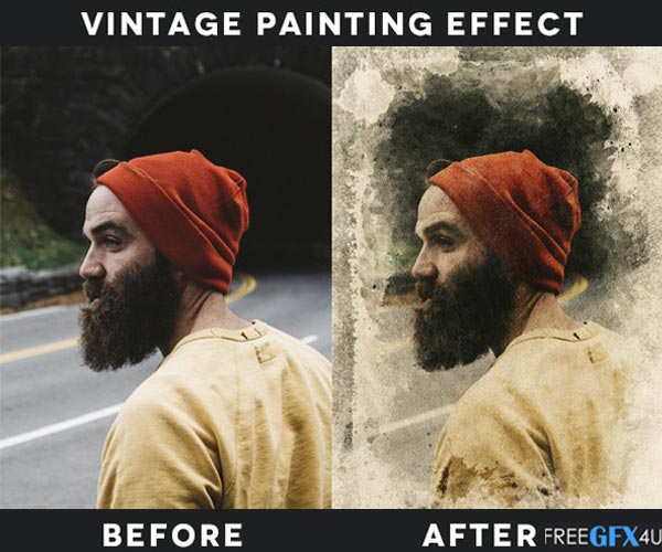 Vintage Painting Effect Template