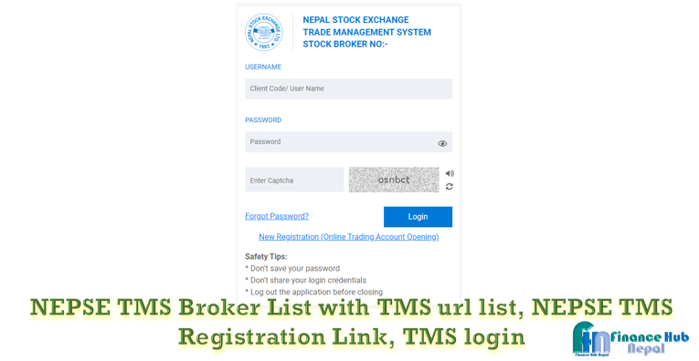 NEPSE TMS Broker List with TMS URL list