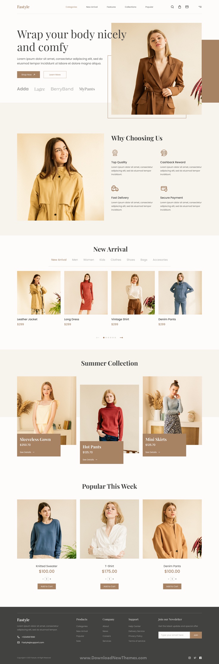 Fastyle - Simple Elegant Fashion E-Commerce UI Figma