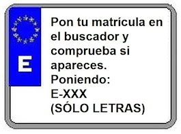 Listado por matrículas.