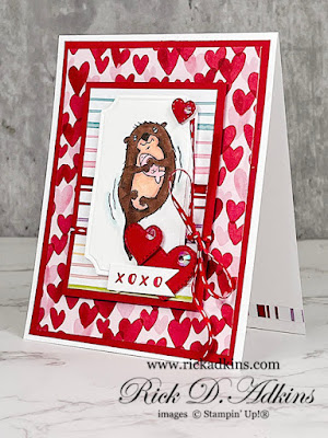 Make a fun Valentine's Day Card showing someone that you are sending them XOXO's using the Awesome Otters Stamp Set.