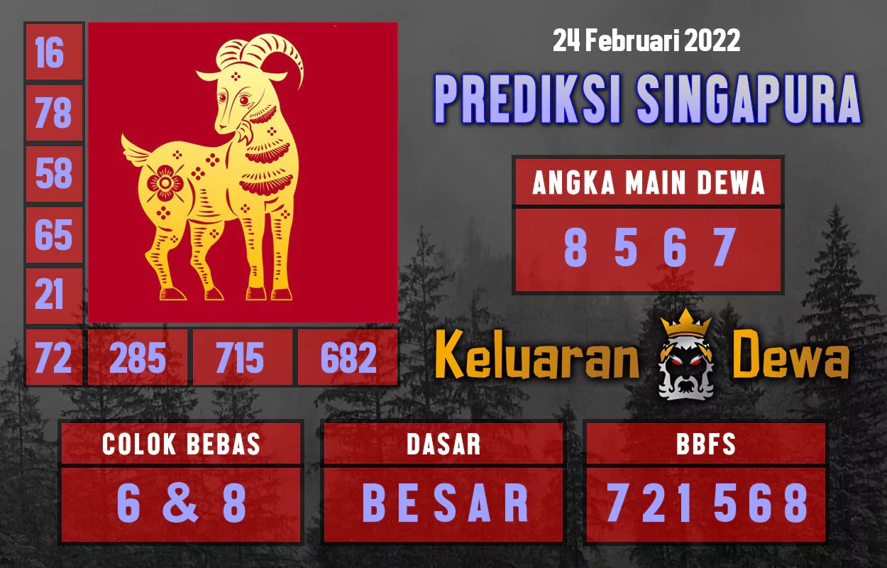 Prediksi Dewa SGP Kamis 24 Februari 2022