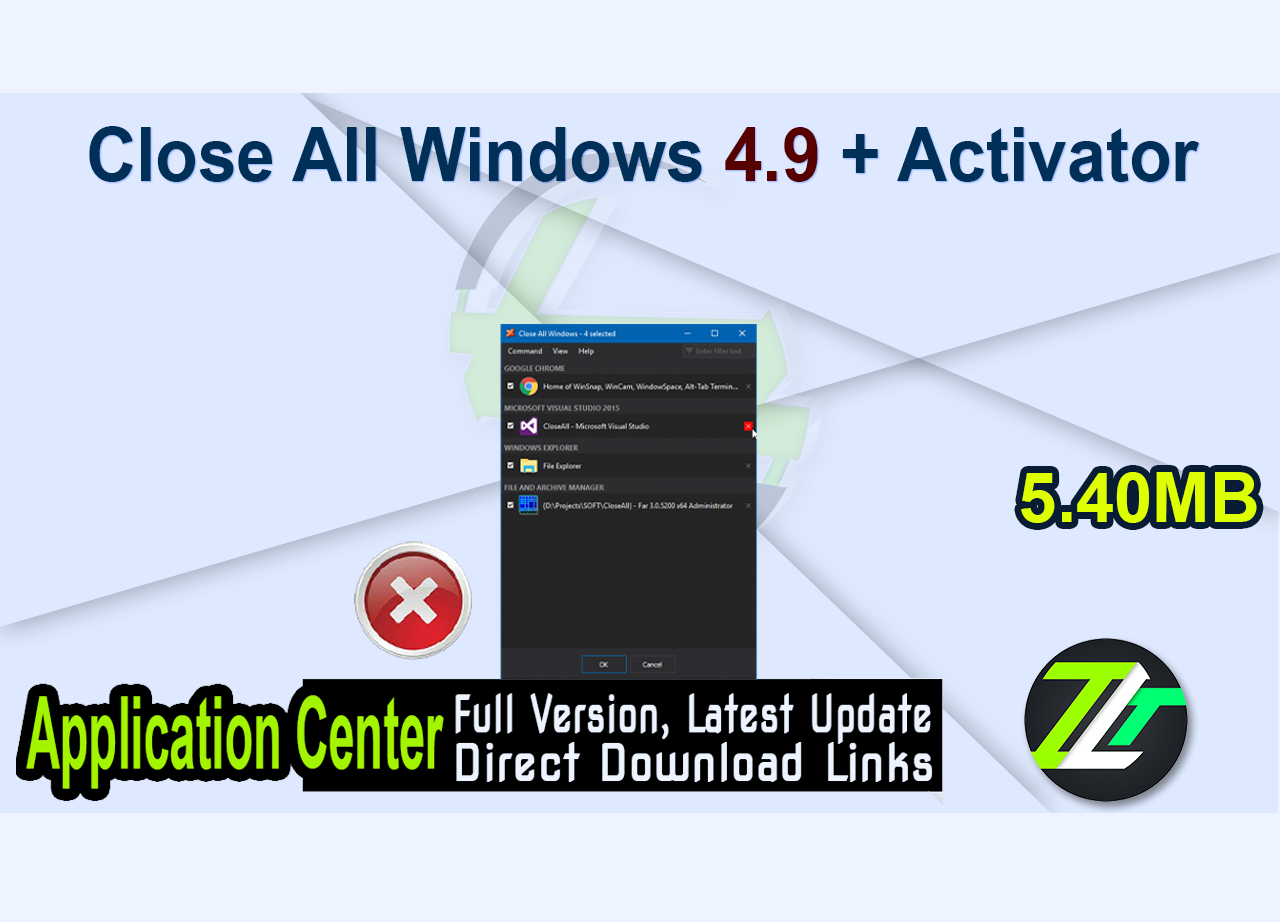 Close All Windows 4.9 + Activator