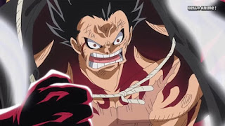 ワンピースアニメ WCI編 858話 ルフィ ギア4 弾む男 バウンドマン Luffy Boundman | ONE PIECE ホールケーキアイランド編