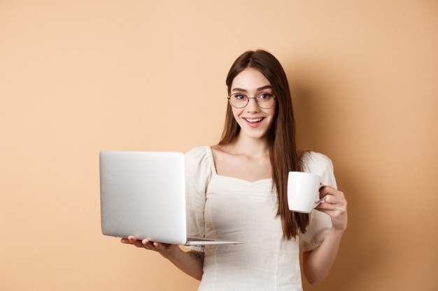 Woman do Banking Online with Laptop