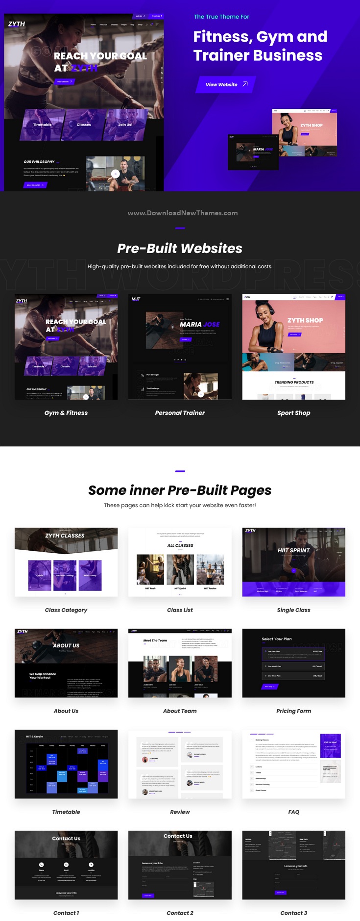 Zyth - Fitness Gym WordPress Theme