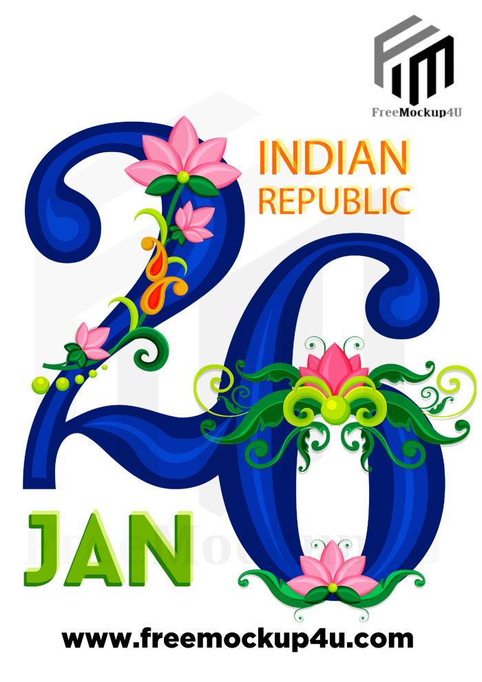 Happy Republic Day Indian Festival Vector Element 06