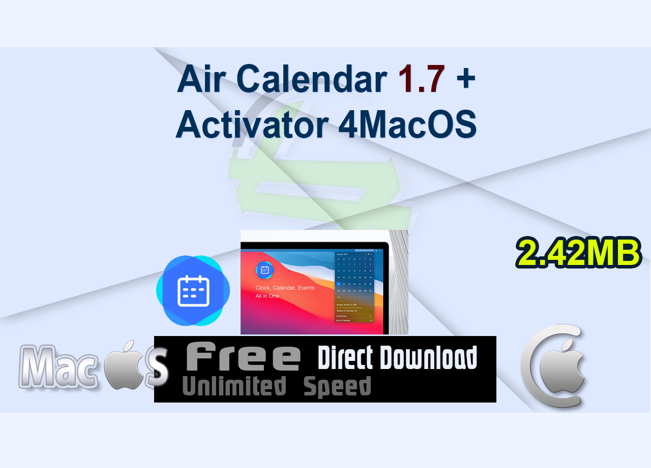 Air Calendar 1.7 + Activator 4MacOS