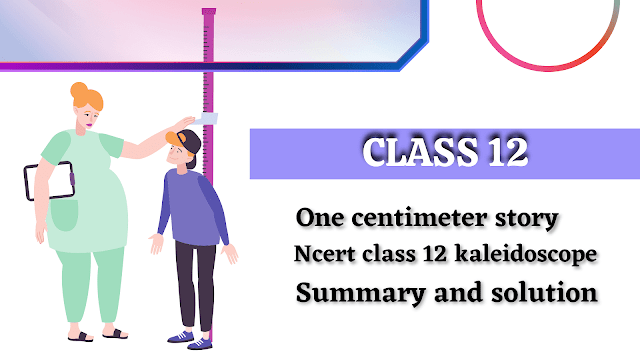 ncert class 12 kaleidoscope one centimeter story summary and solution 2022