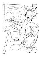 coloring pages of Donald Duck