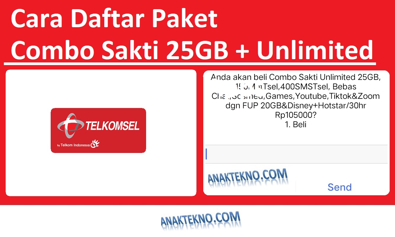 Cara Daftar Paket Combo Sakti 25GB + Unlimited Apps Telkomsel