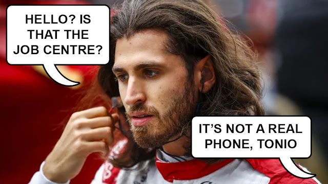 Antonio Giovinazzi calling the job centre