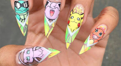 Uñas decoradas de Pokemon