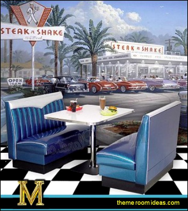 50s diner 50s diner wallpaper mural retro 50s home decorating retro decor