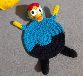 PATRON GRATIS POSAVASOS POLLO DE CROCHET 14829