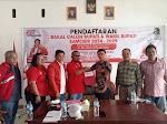 Mantan Wakil Ketua DPRD Samosir, Jonner Simbolon Mendaftar Bacabup Ke Partai PSI