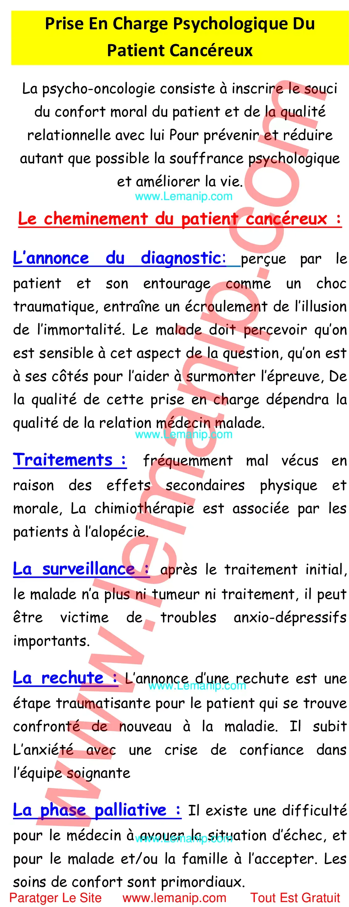 Résumé Du Cour 8 Du Module Oncologie