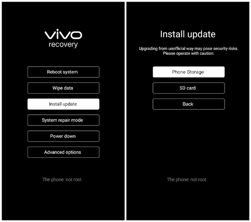 apply update from external sdcard