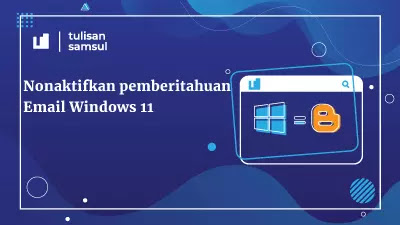 Nonaktifkan pemberitahuan Email Windows 11