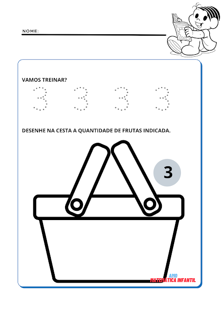 Atividade Numerais Matemática Infantil