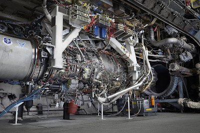 GE's XA100 engine on a test stand. GE Aviation