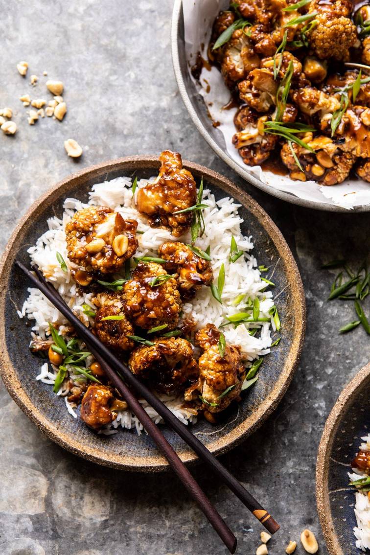 Kung Pao Cauliflower Recipe - Biblically Clean Chinese Dinner Idea Round Up | Land of Honey