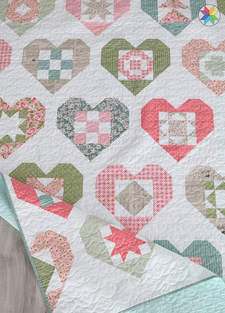 Wholehearted quilt pattern by Andy Knowlton of A Bright Corner - a modern sampler quilt with four sizes - for fat quarters