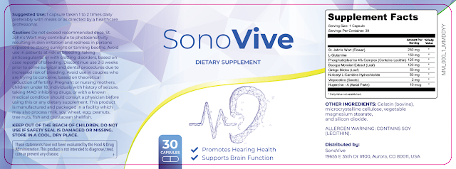 SonoVive - SonoVive Tinnitus Formula, Side Effects, Results & Price