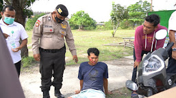 Tim Blue light Patrol Polsek Tampan Bantu korban Laka lantas dijalan Naga sakti pekanbaru