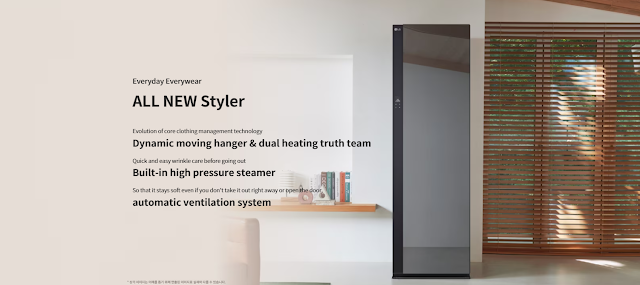 [Brand New - LG Nội địa Hàn] Máy giặt hấp sấy LG Styler SC5GMR80H kèm bàn là màu gương pha lê