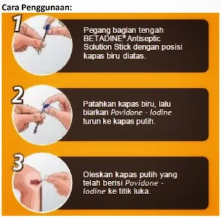 Cara penggunaan Betadine Stick