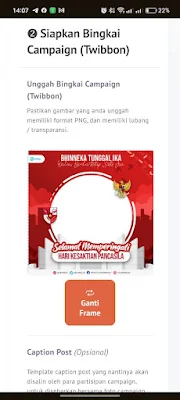 cara upload twibbon background transparan