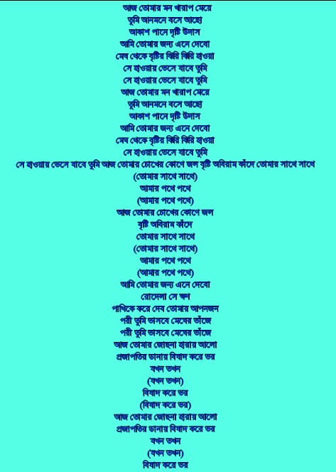 আজ তোমার মন খারাপ মেয়ে লিরিক্স | Pori Lyrics