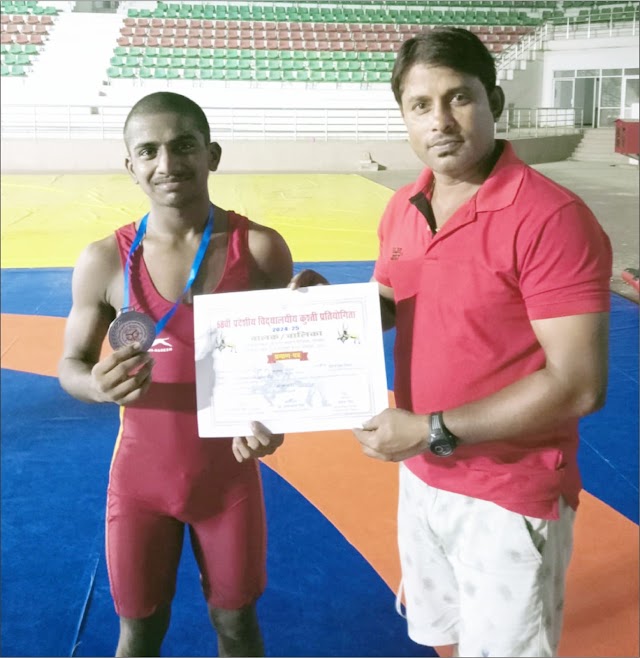 68वीं राज्यस्तरीय विद्यालयीय कुश्ती प्रतियोगिता में पाया दूसरा स्थान: ऋषि यादव