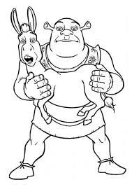 Top 15 Shrek and Donkey coloring pages