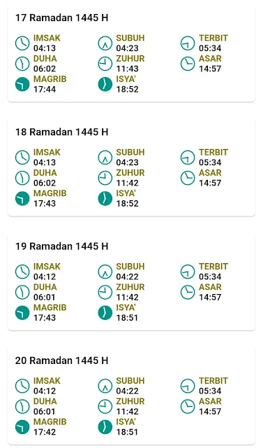 Jadwal Imsakiyah Ramadan 1445 H/2024 M Kabupaten Ponorogo Provinsi Jawa Timur