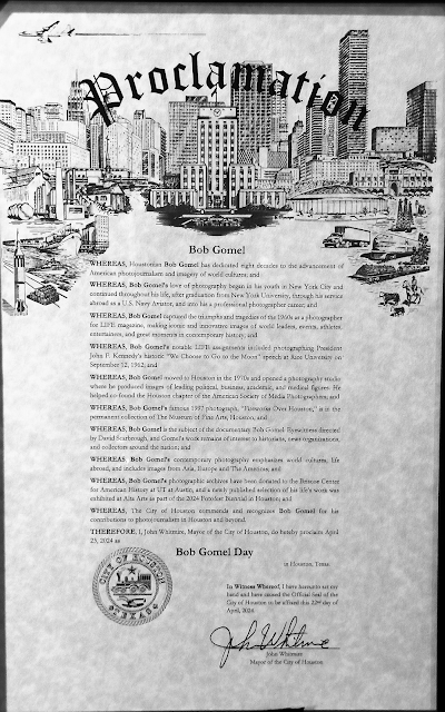 screenshot of Huston Mayor's proclamation for "Bob Gomel Day"