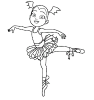 Vampirina junior dancing ballet coloring page