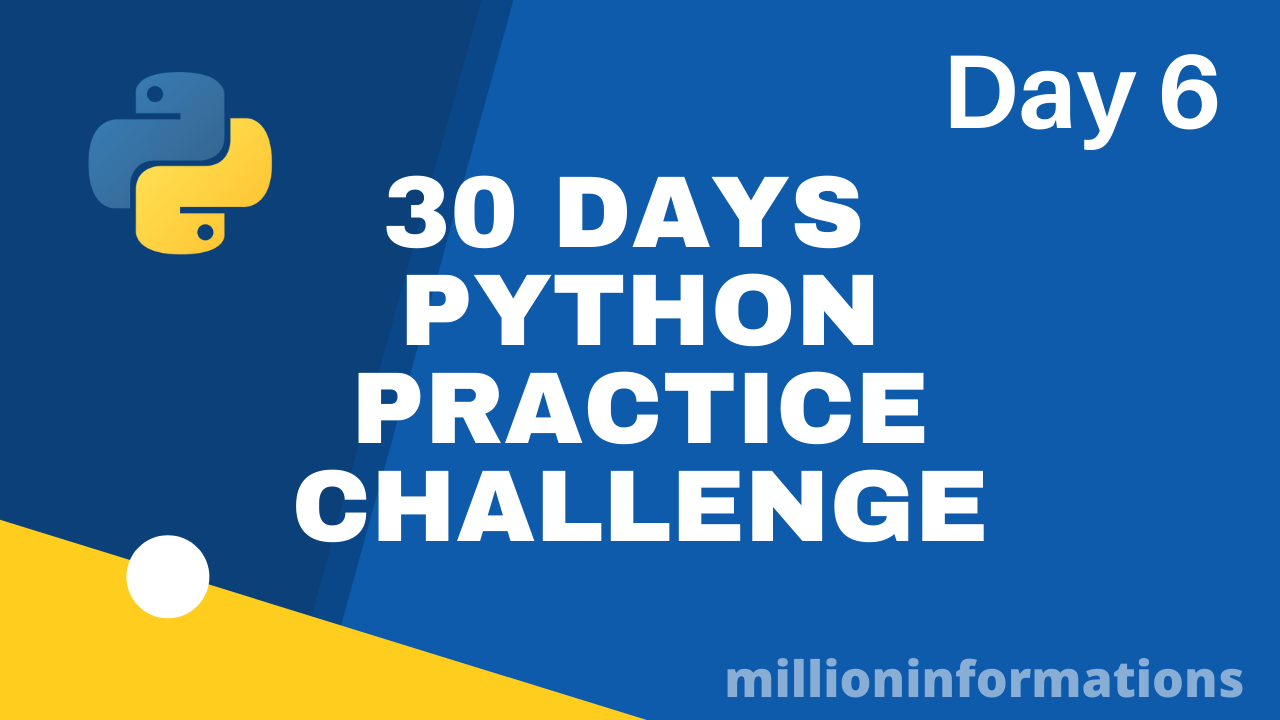 Python practice programs for beginners - millioninformations